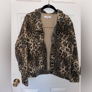 Small Women’s Leopard Denim Jacket
